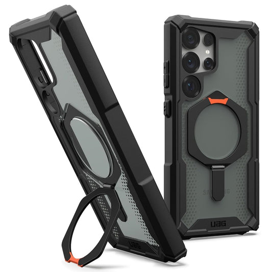 Samsung Galaxy S24 Ultra Plasma XTE Ruged Armor Case with MagSafe & Metal Kickstand - Ash Black