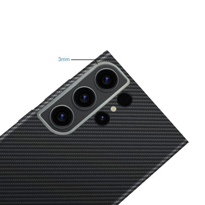 Samsung Galaxy S24 Ultra Slim Fit Carbon Pattern Case with Camera Protection - Black