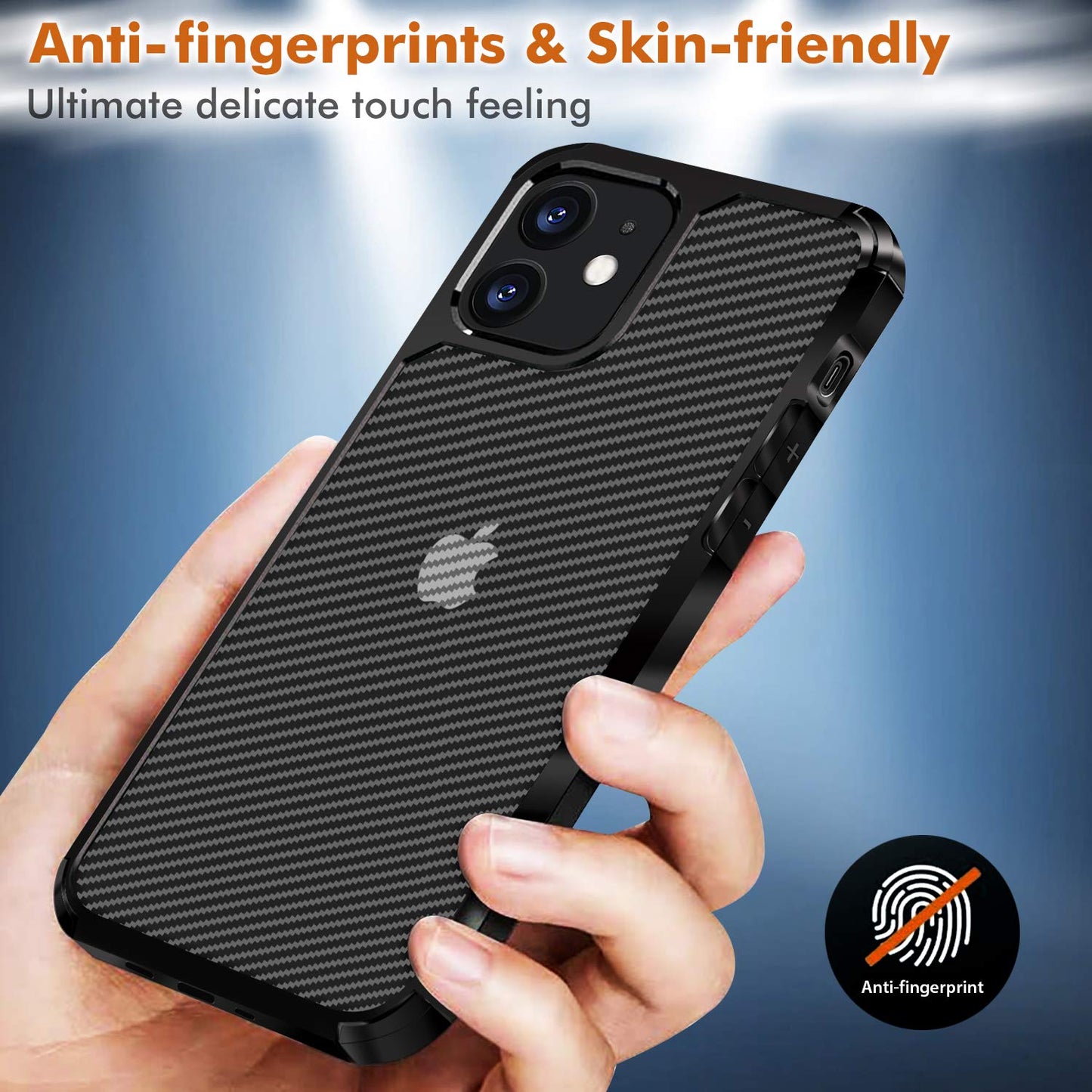 iPhone 12 Carbonfiber Transparent Hybrid Shockproof Case