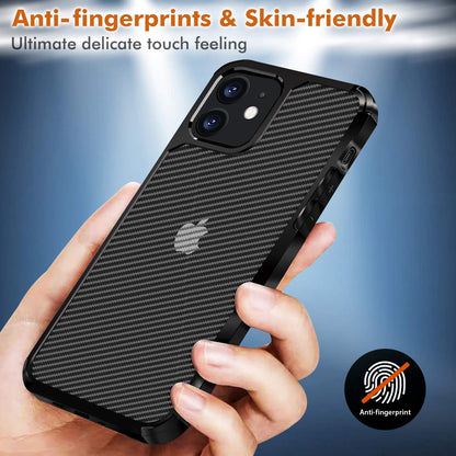 iPhone 12 Carbonfiber Transparent Hybrid Shockproof Case