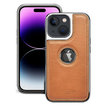 iPhone 13 Leather Case Luxurious Premium Quality Leather Case-Tan