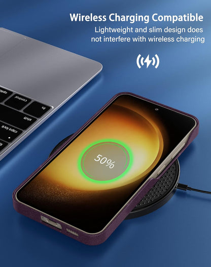 Samsung Galaxy S23 Vegan Leather Case - Titanium
