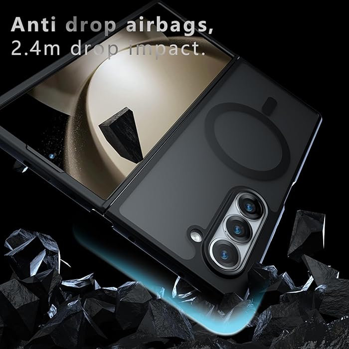 Samsung Galaxy Z Fold 5 Hybrid Shockproof Protection Case with Magsafe - Smoke