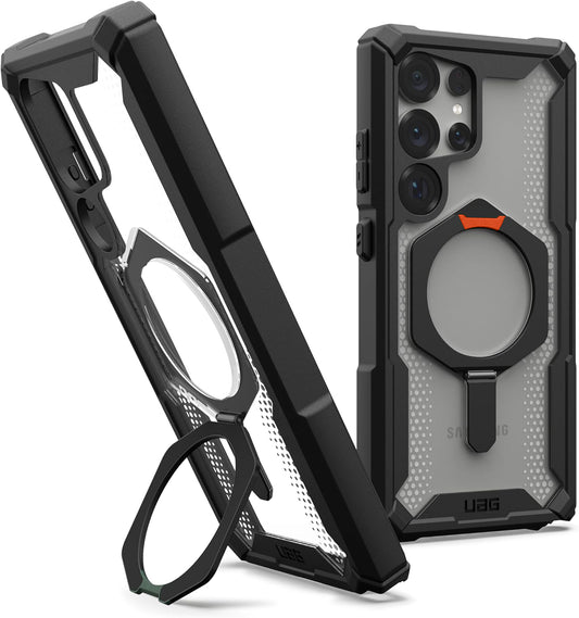 Samsung Galaxy S24 Ultra Plasma XTE Ruged Armor Case with MagSafe & Metal Kickstand - Ice Clear