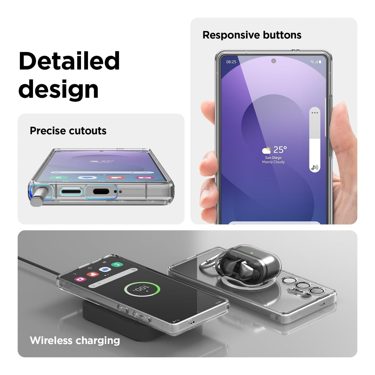 Samsung Galaxy S25 Ultra Shockproof Clear Magsafe Case - Transparent