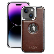 iPhone 13 Premium Quality Luxurious Leather Case - Dark Brown