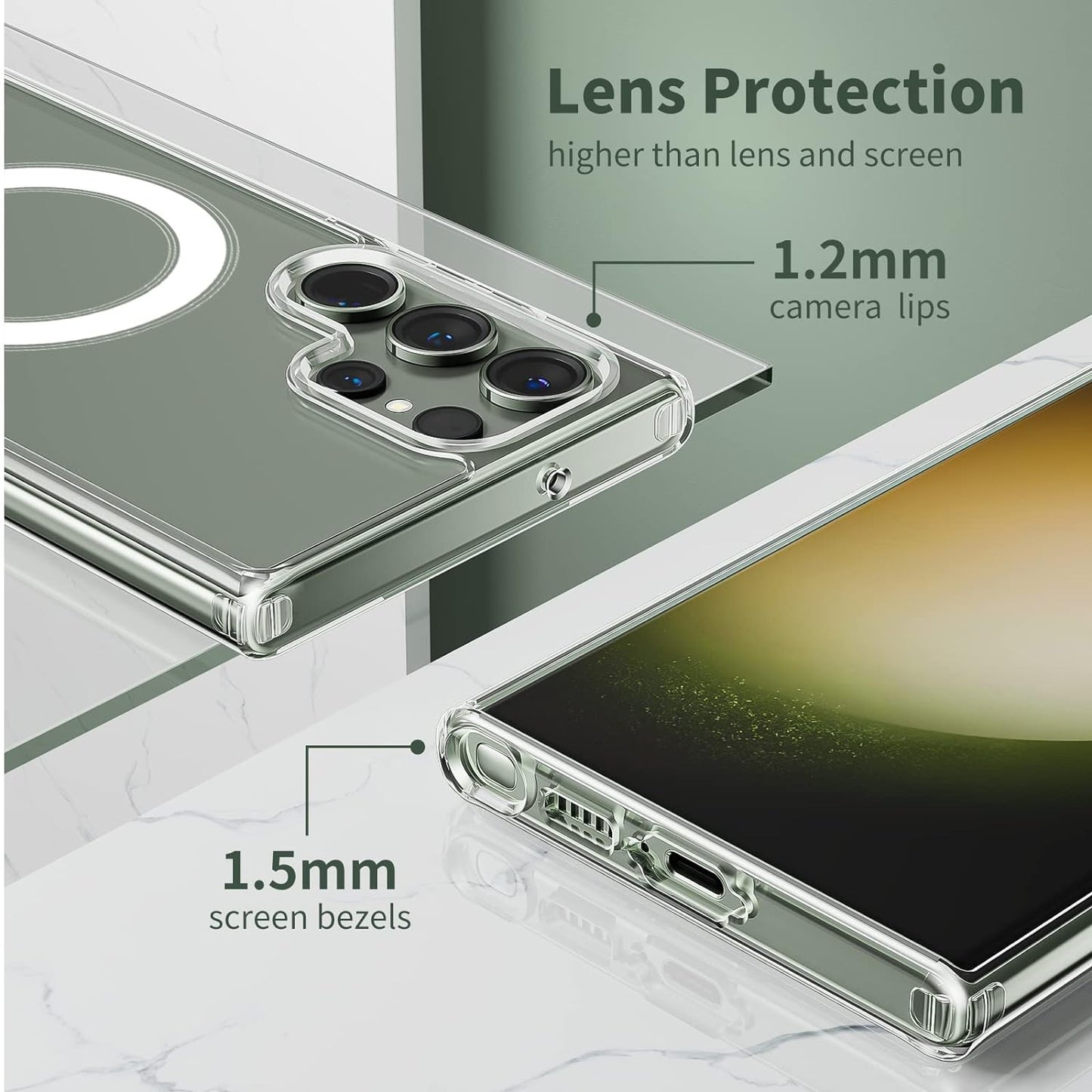 Samsung Galaxy S23 Ultra Super Slim Case With Magsafe -Transparent