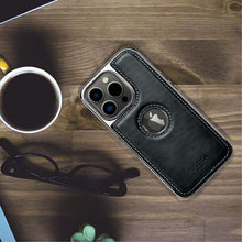 iPhone 13 Pro Luxurious Chrome Leather Case - Black