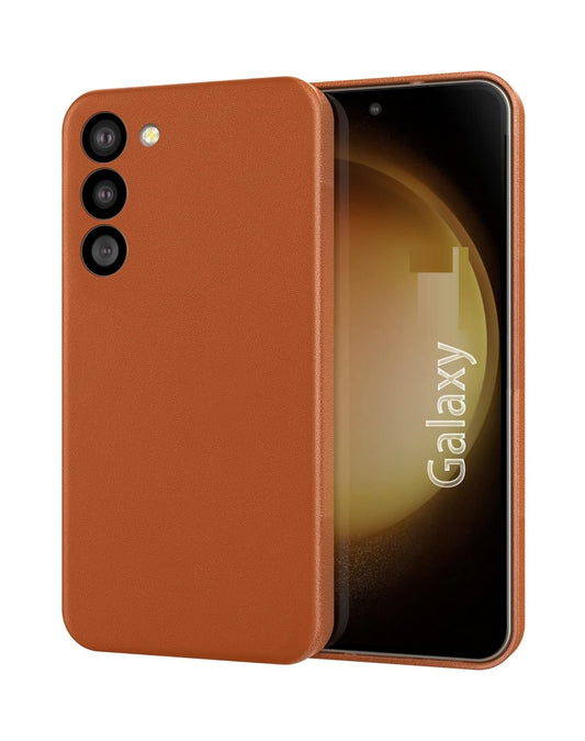 Samsung Galaxy S24 Plus Vegan Leather Case -Brown