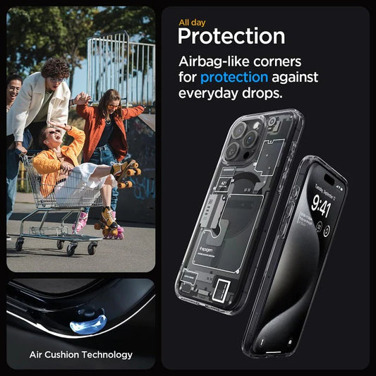 iPhone 15 Pro Max Ultra  Machine Hybrid Shockproof Case Case - Black