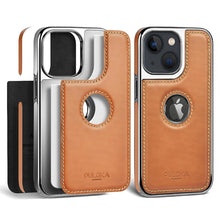 iPhone 13 Leather Case Luxurious Premium Quality Leather Case-Tan