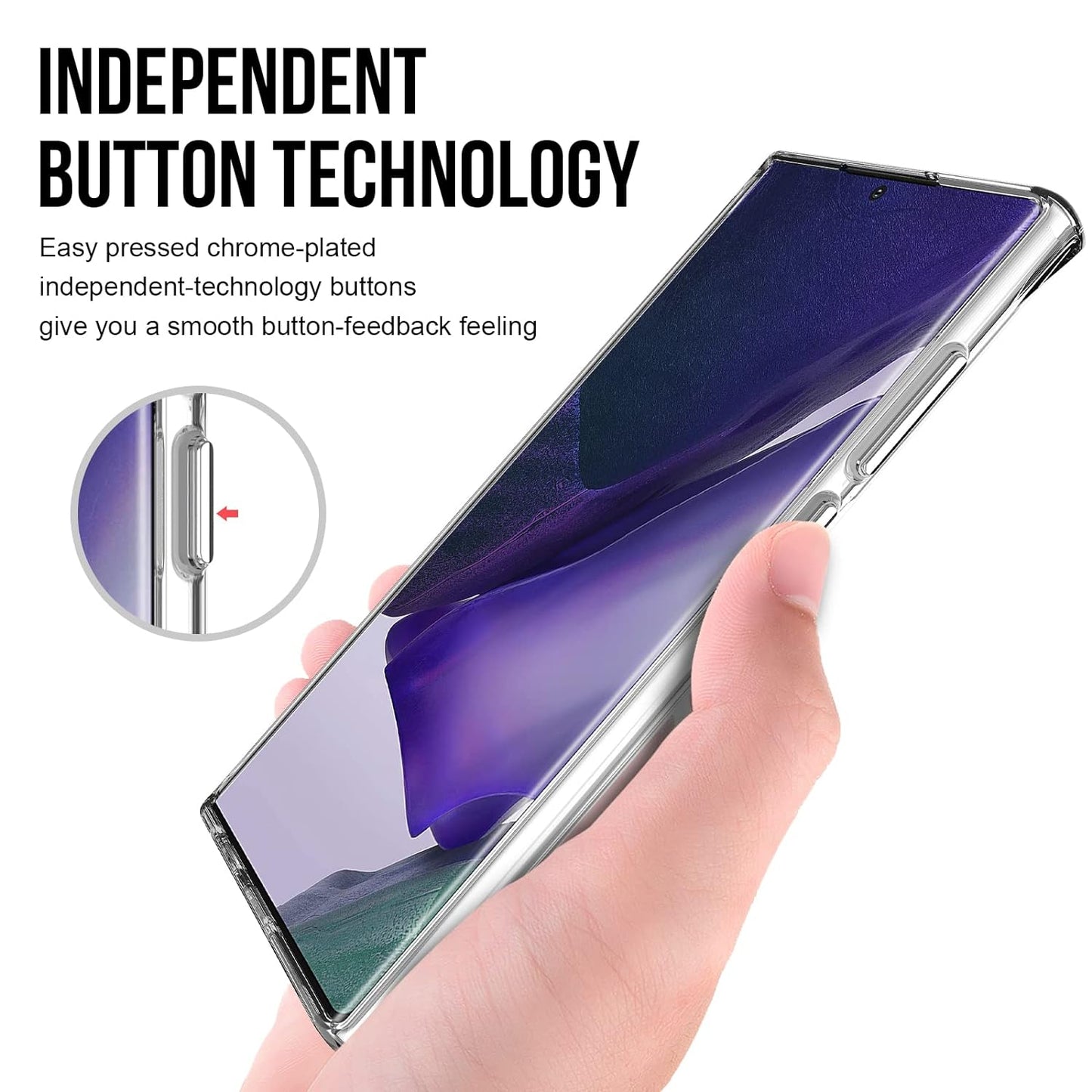 Samsung Galaxy S22 Ultra Space Case with Independent Buttons - Clear