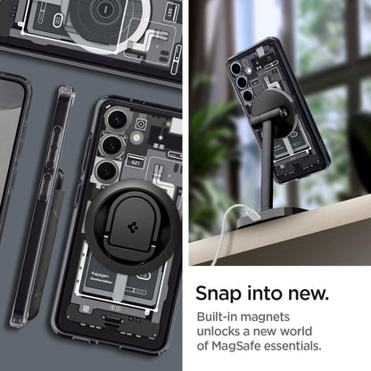 Samsung Galaxy S24 Plus Zero One Machine Shockproof Case with Magsafe - Black