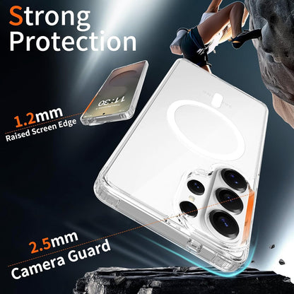 Samsung Galaxy S25 Ultra KUVETE Case with MagSafe, Anti-Yellowing Back Military Grade 10FT Drop Protection - Clear