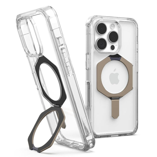 iPhone 16 Pro Max UAG Plasma XTE Armor Protective Case with Metal Magsafe Ring & Stand - Transparent