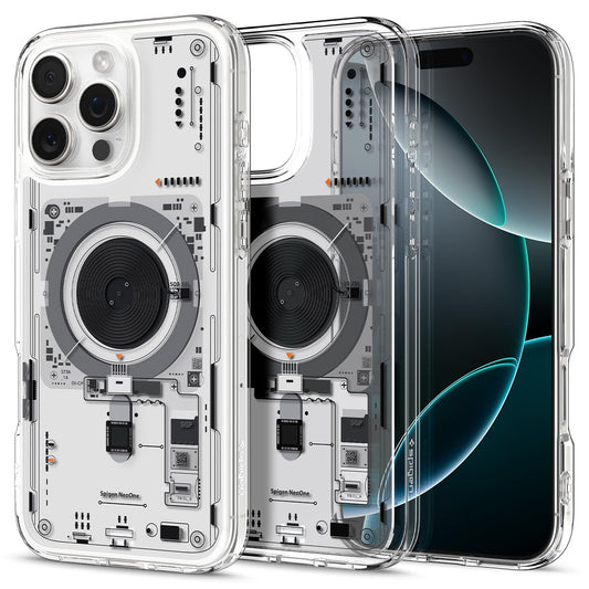 iPhone 16 Machine Style Ultra Hybrid Zero One Shockproof Case with Magsafe - Neo