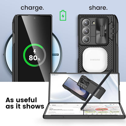 Samsung Galaxy Z Fold6 Nillkin Cam-Shield Pro Case with S Pen Holder - Black