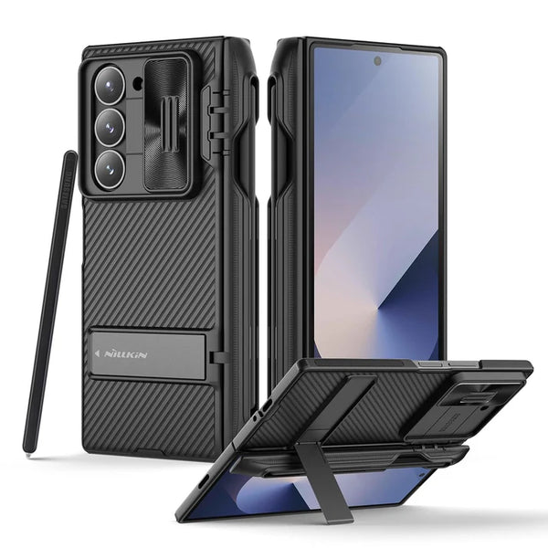Samsung Galaxy Z Fold 6 Nillkin Cam-Shield Pro Case with S Pen Holder - Black