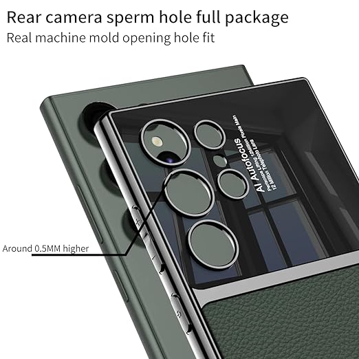 Samsung S24 Ultra Gkk Half Synthetic Leather Electroplating Camera Shing Case
