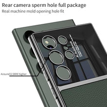 Samsung S24 Ultra Gkk Half Synthetic Leather Electroplating Camera Shing Case