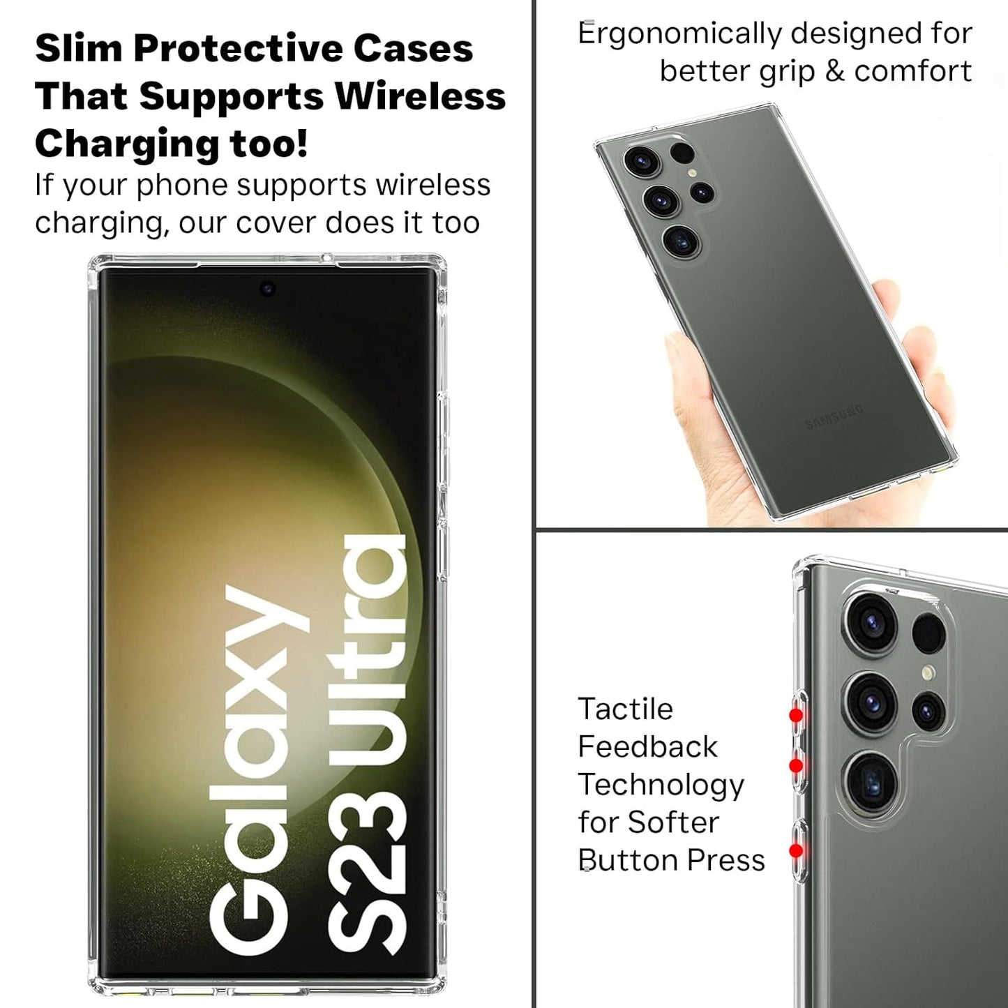 Samsung Galaxy S23 Ultra Clear Hard Shell Case - Transparent