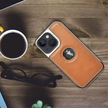 iPhone 13 Premium Quality Luxurious Leather Case - Tan
