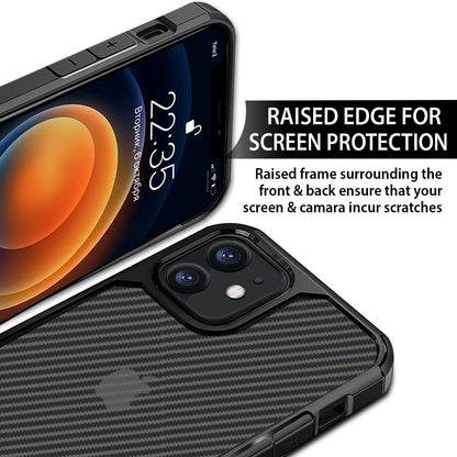 iPhone 12 Carbonfiber Transparent Hybrid Shockproof Case