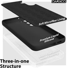 Samsung Galaxy S22 Liquid Silicon Case With Logo-Black