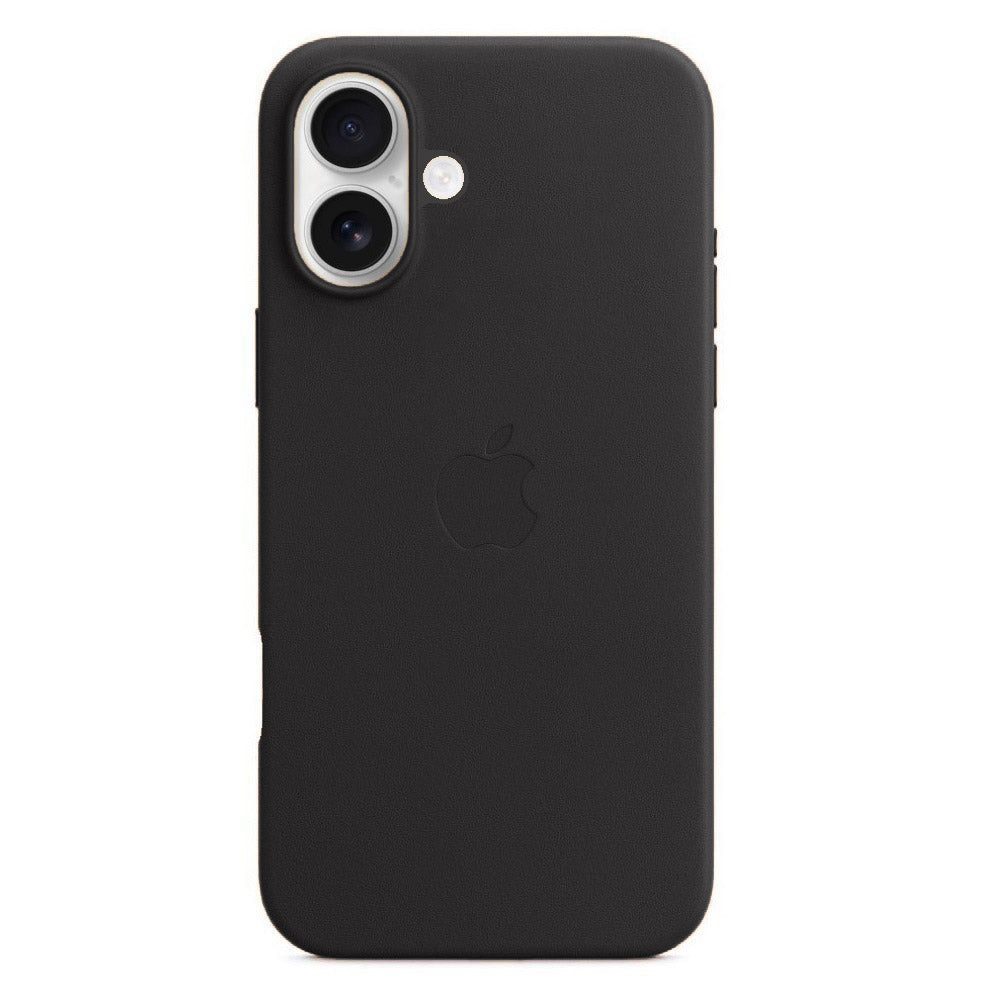 Apple iPhone 16 Plus Leather Back Cover Case - Black
