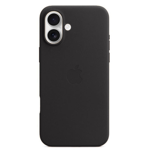 Apple iPhone 16 Plus Leather Back Cover Case - Black