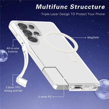 Samsung Galaxy S25 Ultra Clear Back Cover Case with MagSafe - Transparent