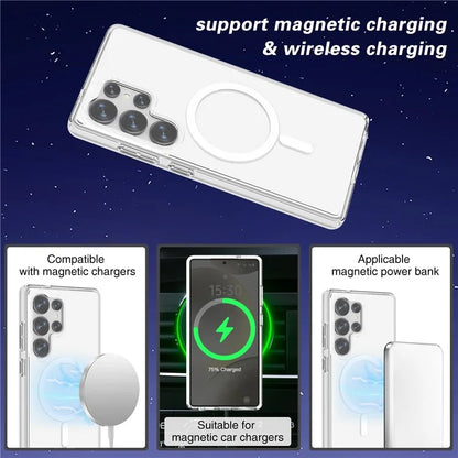 Samsung Galaxy S25 Ultra Clear Back Cover Case with MagSafe - Transparent