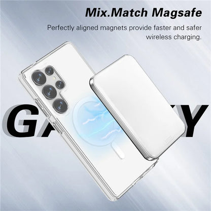 Samsung Galaxy S25 Ultra Clear Back Cover Case with MagSafe - Transparent