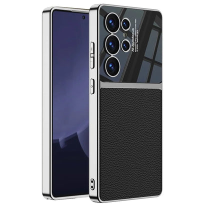 Samsung Galaxy S25 Ultra GKK Half Leather & Shine Soft Shell PC Case