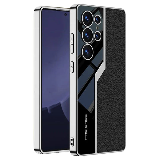 Samsung Galaxy S25 Ultra GKK Vertical Leather Pro Case with Shine Soft Shell Back Cover