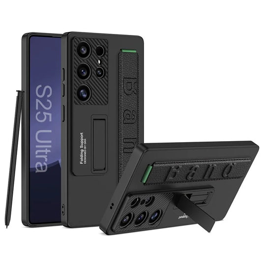 Samsung Galaxy S25 Ultra GKK Hard Shell PC Case with Wrist Band & Kickstand