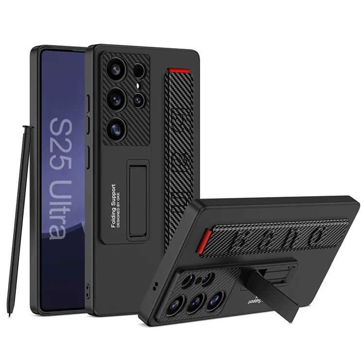 Samsung Galaxy S25 Ultra GKK Hard Shell PC Case with Wrist Band & Kickstand