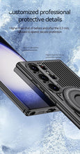 Samsung Galaxy S23 Ultra Invisible Magnetic Stand Hard Shell Cooling Case - Green