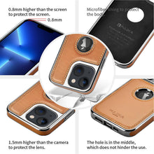 iPhone 13 Premium Quality Luxurious Leather Case - Tan
