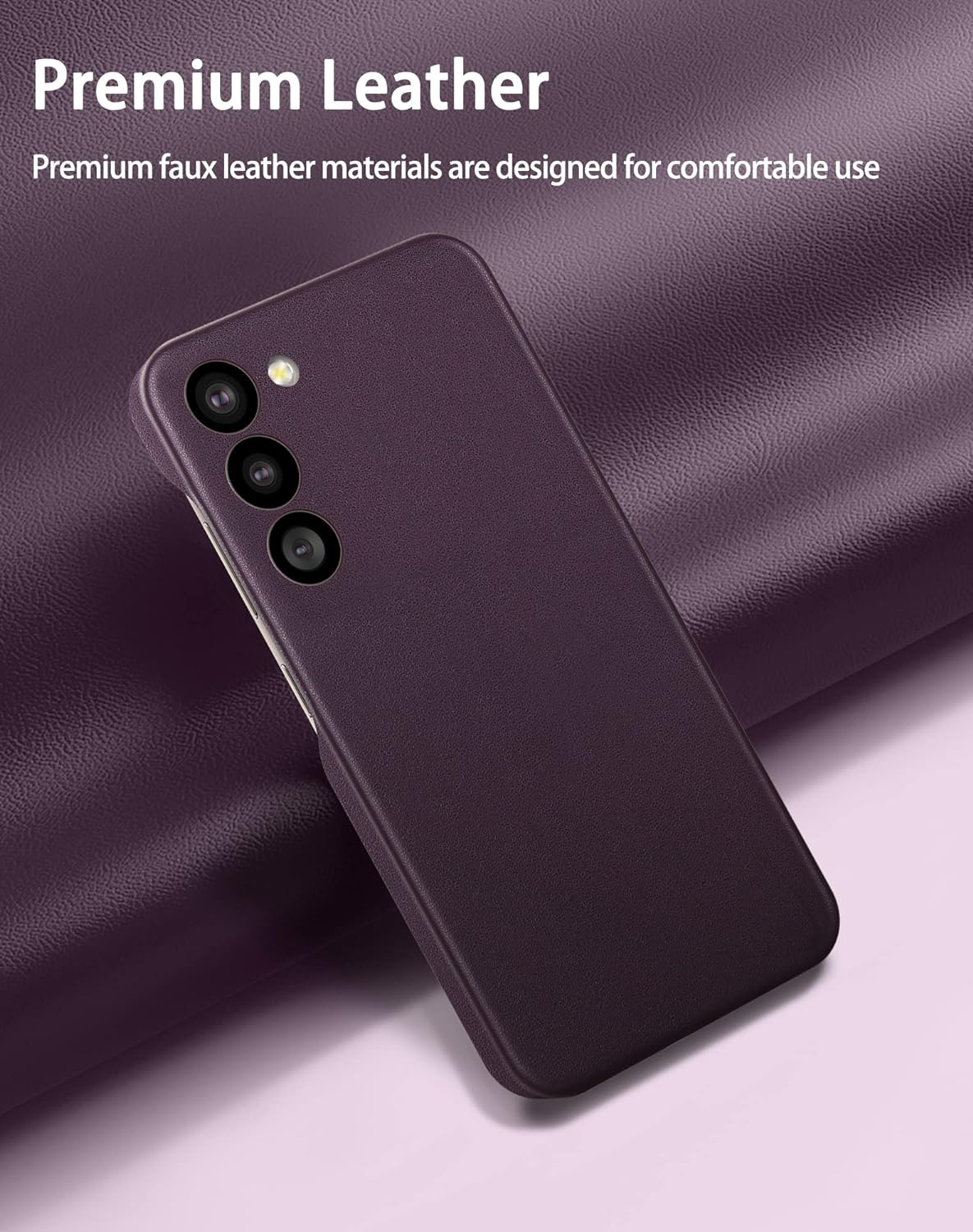 Samsung Galaxy S23 Vegan Leather Case - Titanium