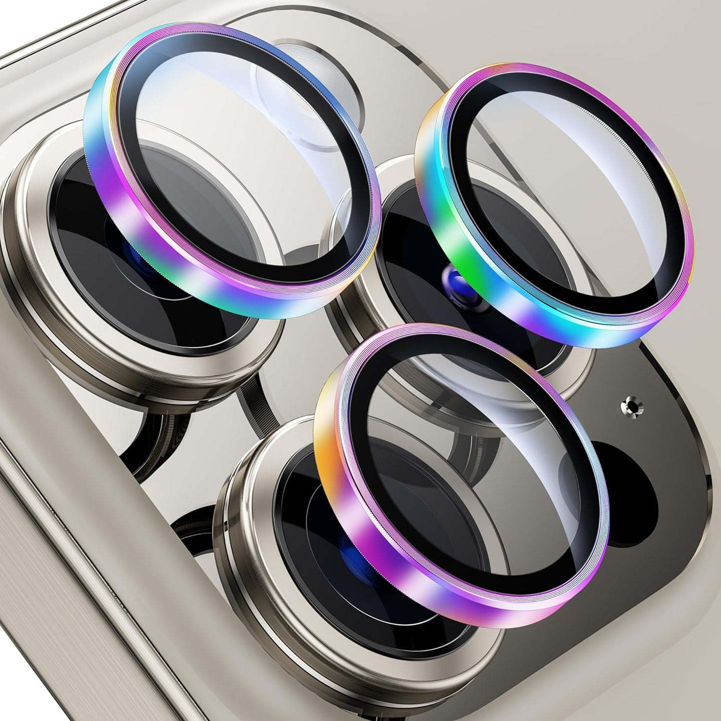 iPhone 15 Pro Camera Lens Protector Metal Frame with Glass