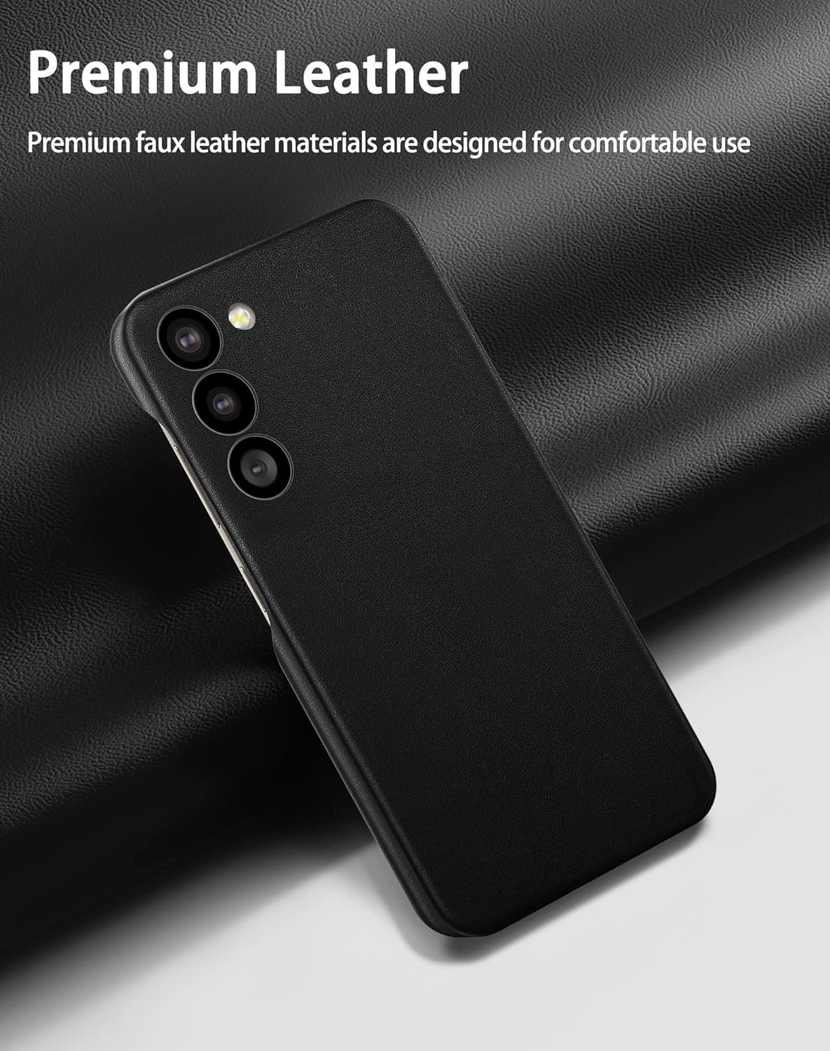 Samsung Galaxy S24 Plus Vegan Leather Case - Black