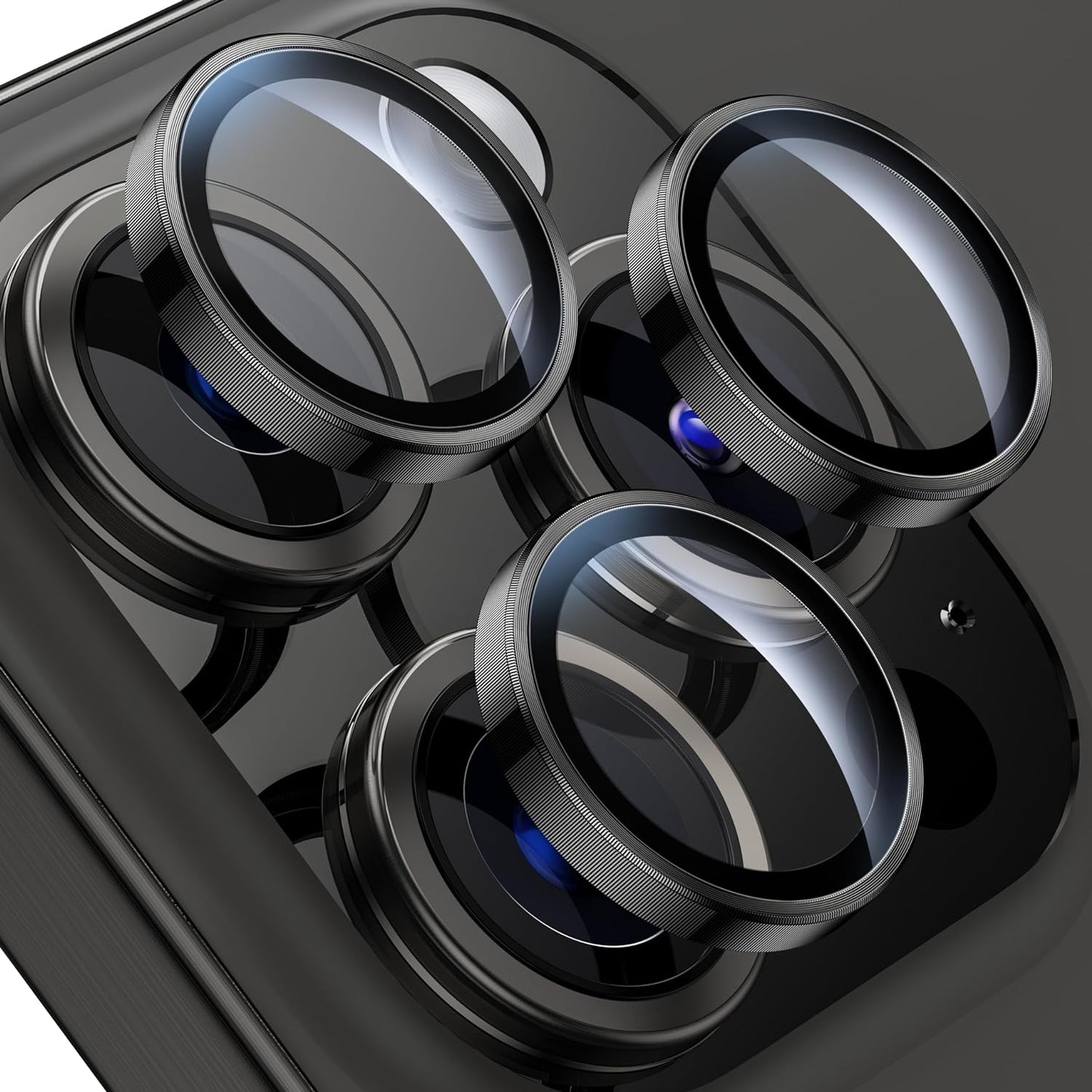 iPhone 15 Pro Camera Lens Protector Metal Frame with Glass
