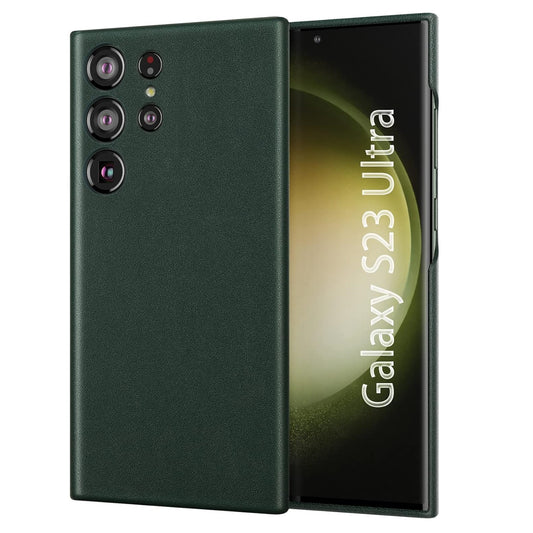 Samsung Galaxy S23 Ultra Leather Back Cover Case Slim Profile - Green