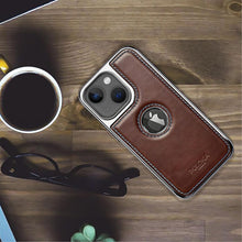 iPhone 13 Premium Quality Luxurious Leather Case - Dark Brown