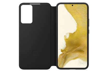 Samsung Galaxy S22 S-View Wallet Phone Case Protective Cover-Black