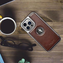 iPhone 13 Pro Luxurious Chrome Leather Case - Brown