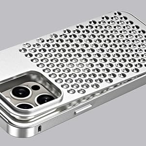 iPhone 15 Pro Max Metal Heat Dissipation Pure Aluminum Cooling Case with Aroma - Silver