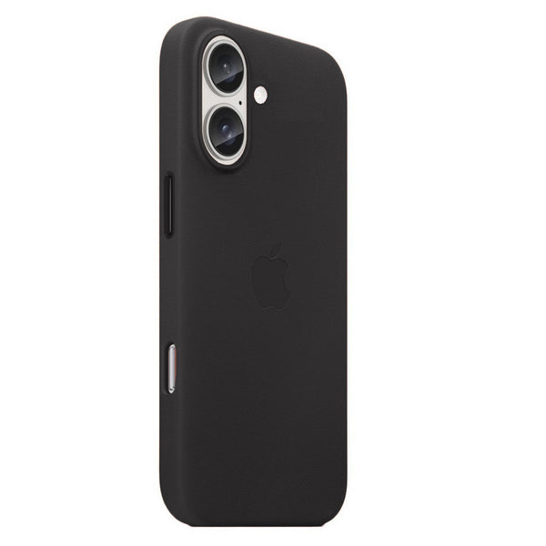 Apple iPhone 16 Leather Back Cover Case with MagSafe - Black