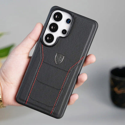 Samsung Galaxy S26 Ultra Luxury Design Leather Case - Black